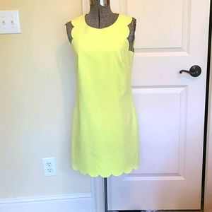 Lime green J Crew shift dress